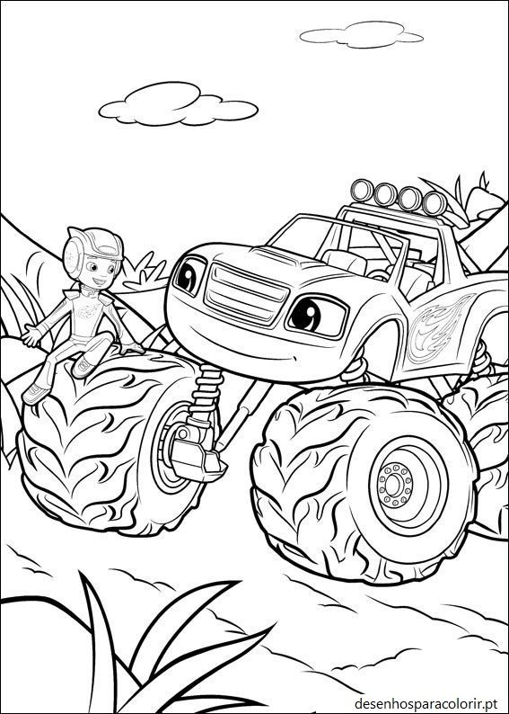 Blaze and the monster machines coloring pages  Desenhos para colorir carros,  Carros para colorir, Desenhos para colorir